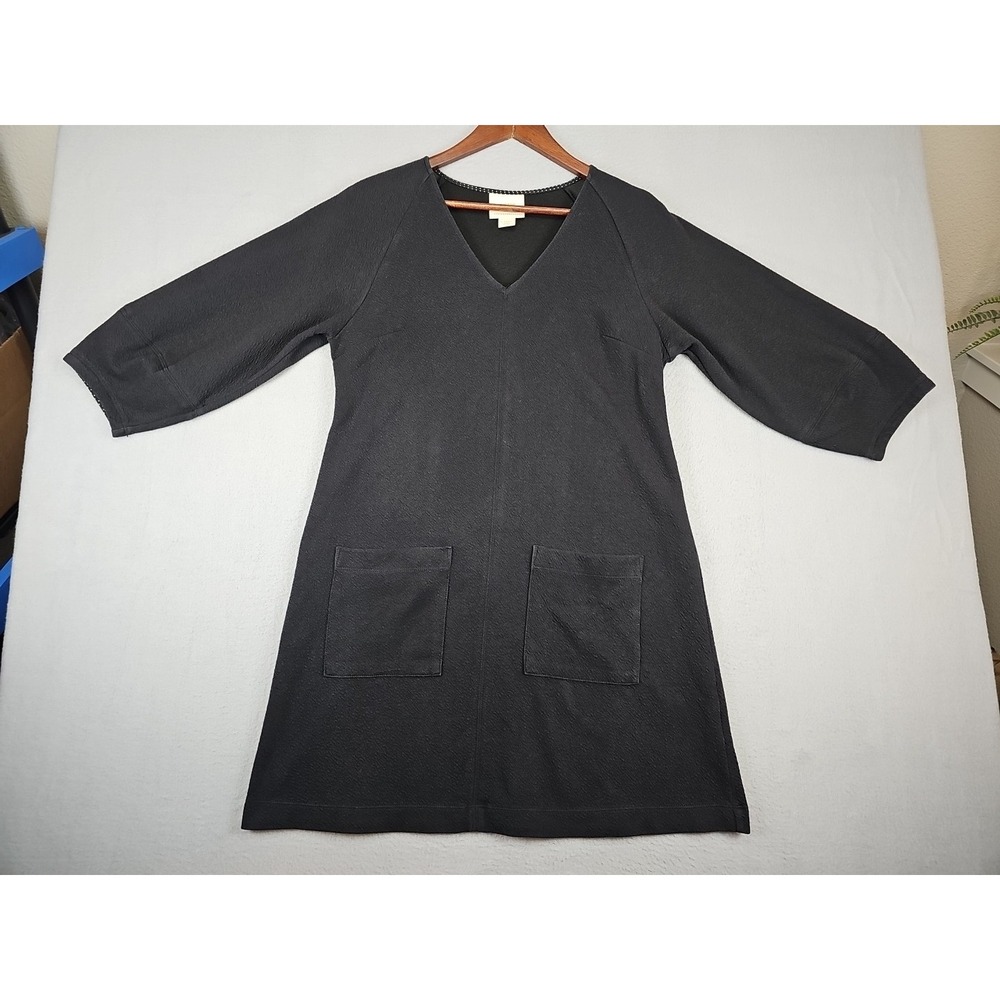 Maeve Dress Black‎ Balloon Sleeve Mini Anthropologie Size X-Small Minimal Goth